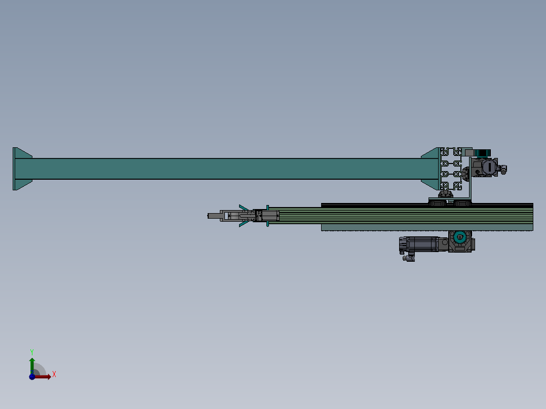 2轴齿轮齿条桁架机械手前视图