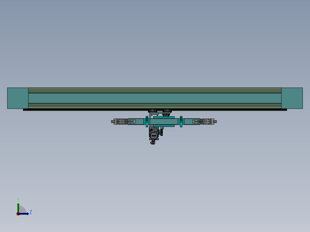2轴齿轮齿条桁架机械手左视图