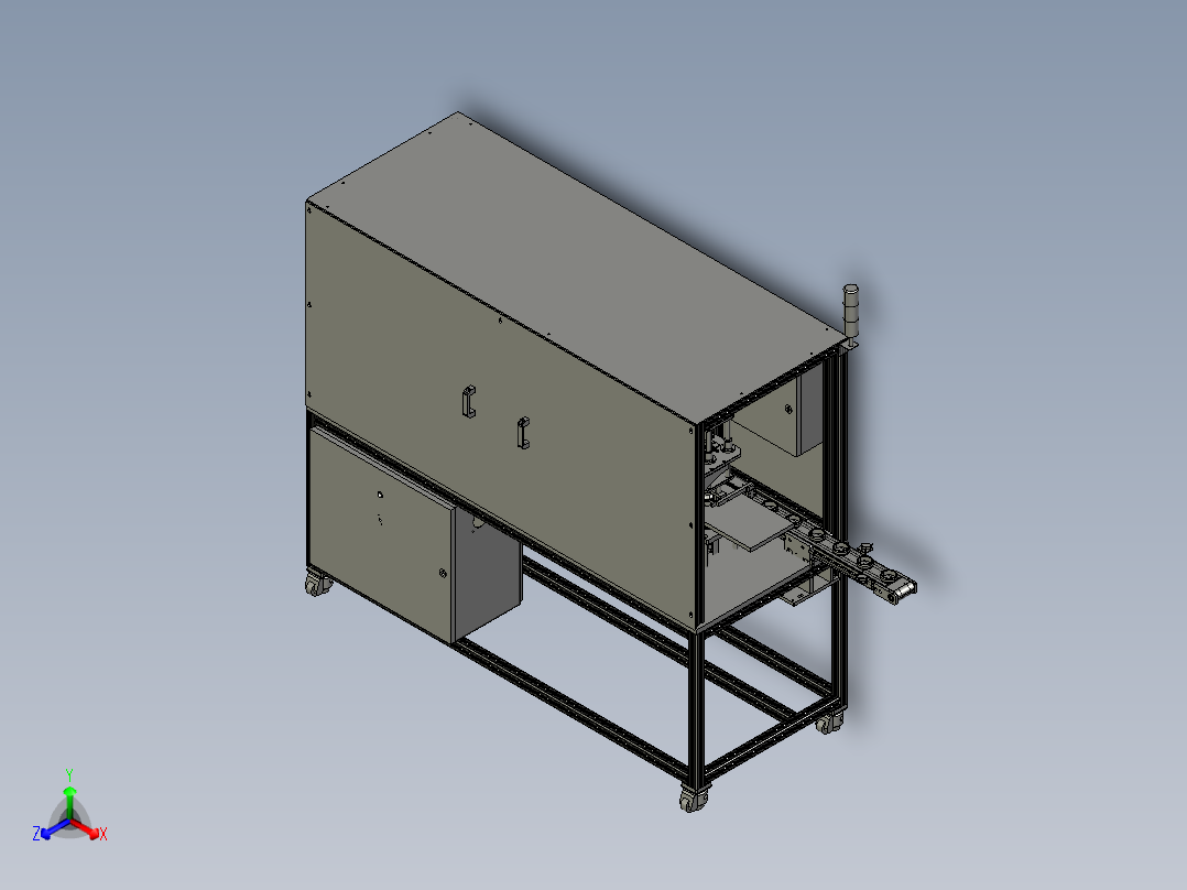 AI组装机检测stp正等轴测图