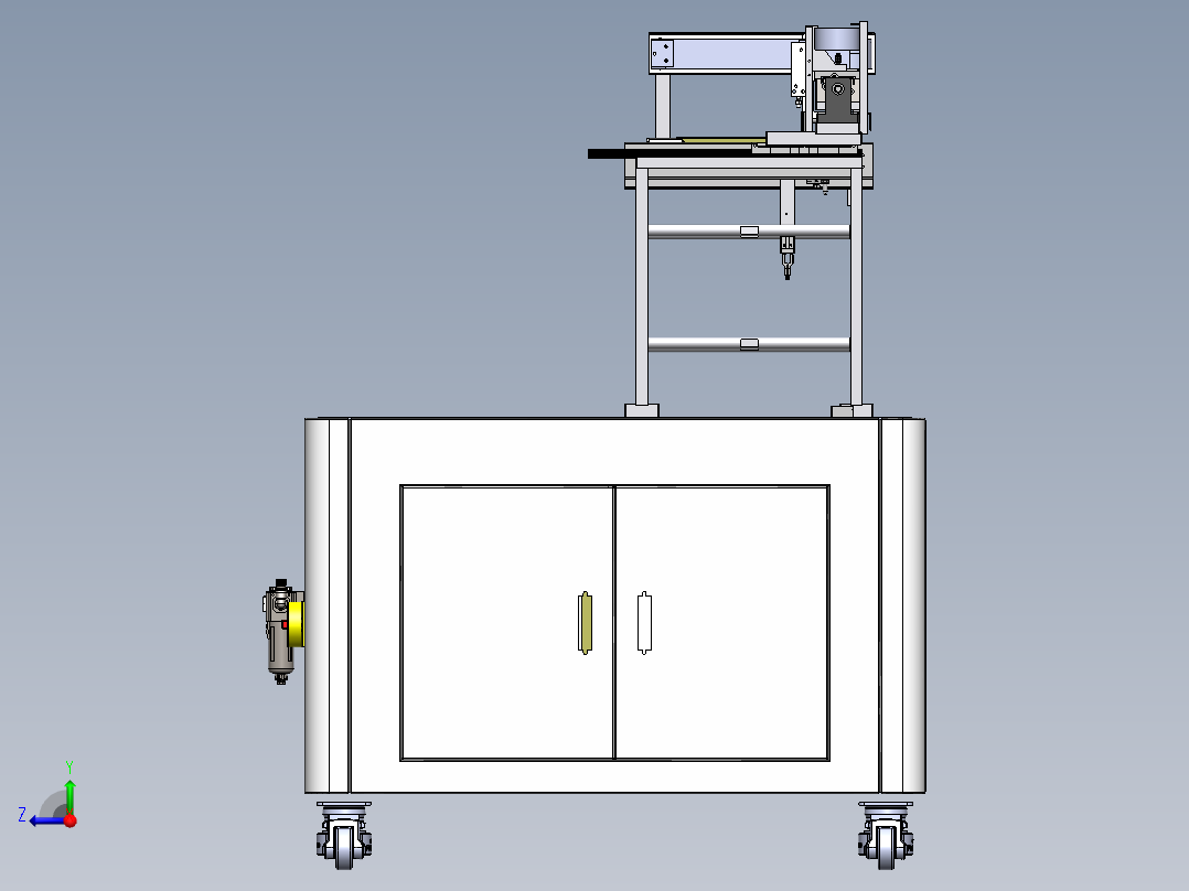 双轴龙门架两轴等距移载机sw18可编辑右视图