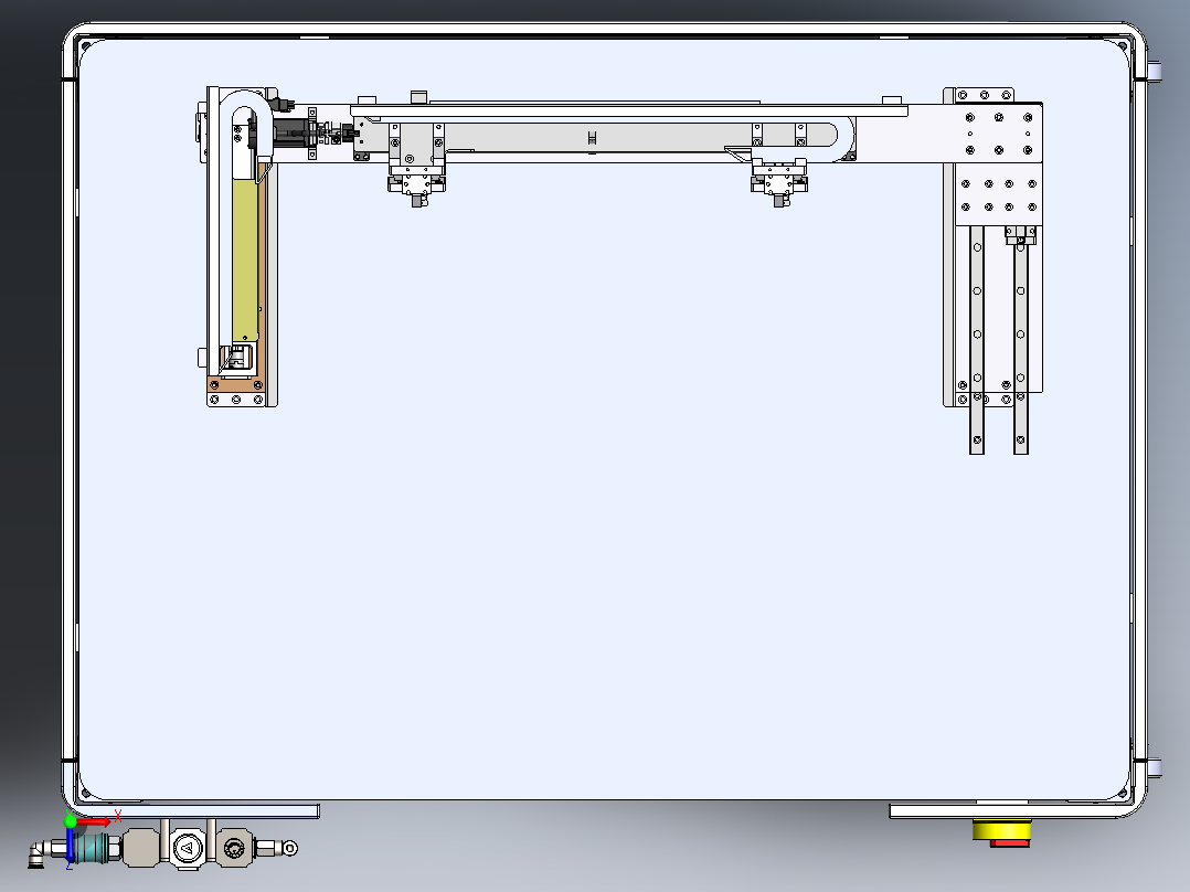 双轴龙门架两轴等距移载机sw18可编辑俯视图