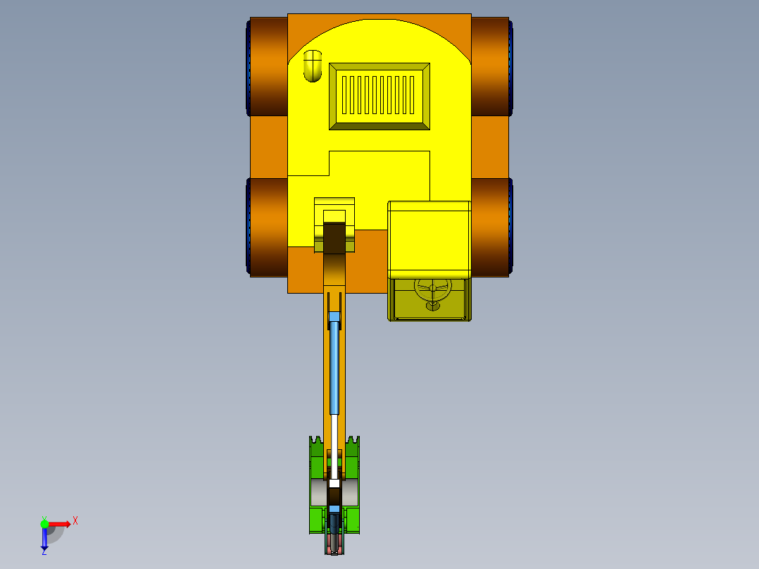 液压挖掘机反铲装置设计（cad+pro+说明书）俯视图