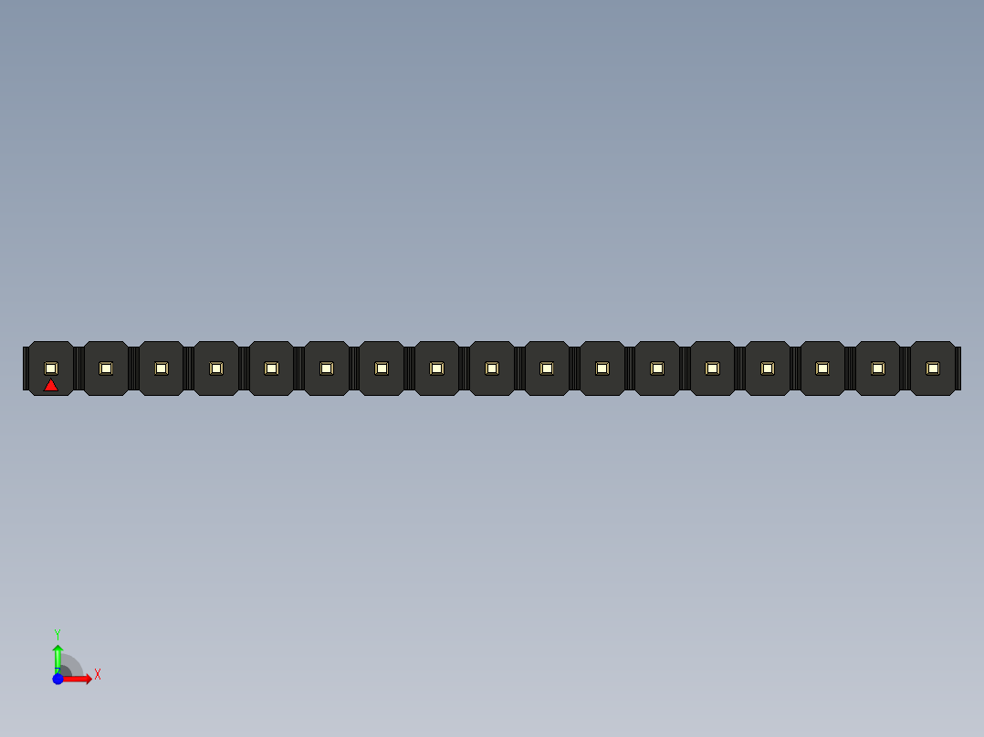 彩色公头100mil（2.54mm）系列-DS1021_black_1x17p_100mil_Type5_rev1.0前视图