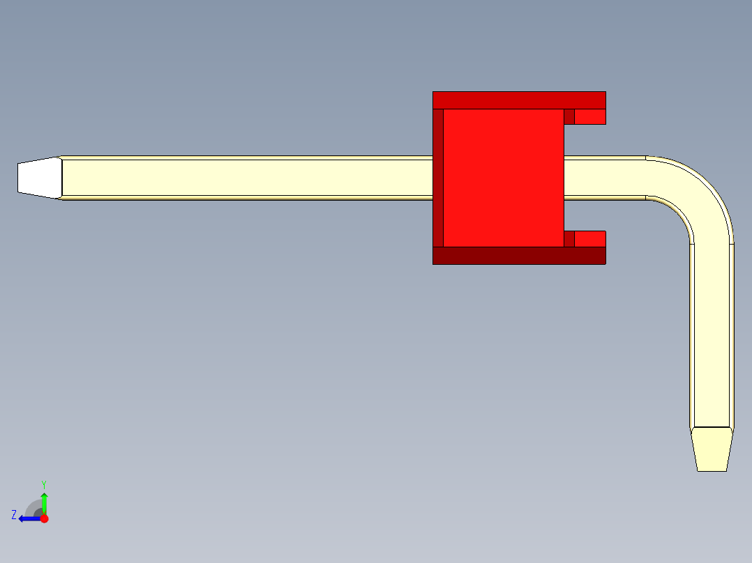 彩色公排针 100mil 2.54mm 系列-DS1022_red_1x28p_100mil_TypeD_rev1.0右视图