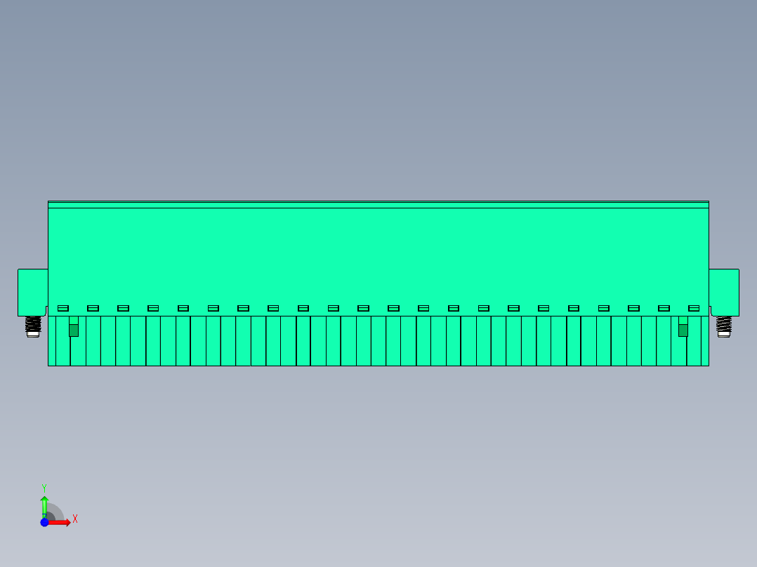 DEGSON 2EDG（M） 系列 5.0mm 螺丝锁紧可插拔接线端子组-2EDGKCM-5.0-22P-14-00AH前视图