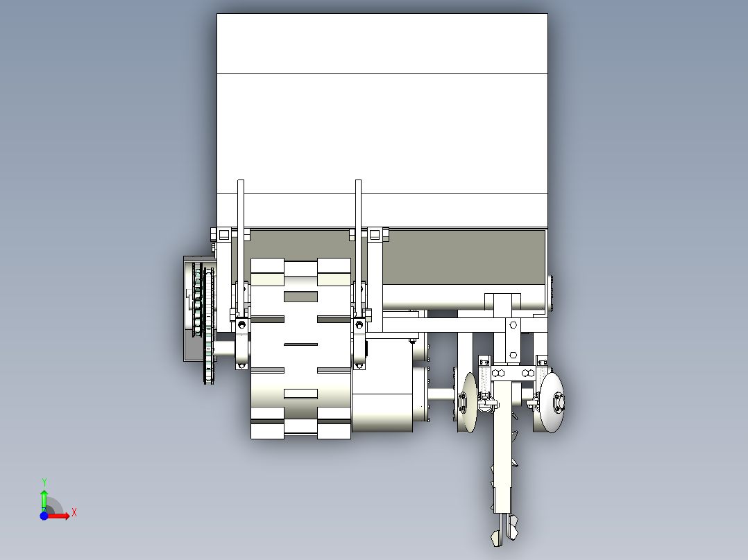 果园开沟施肥机的设计【三维SW】【9张CAD图纸+说明书】前视图