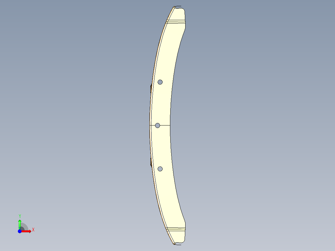 前防撞梁外板的拉深模具设计含UG三维图前视图