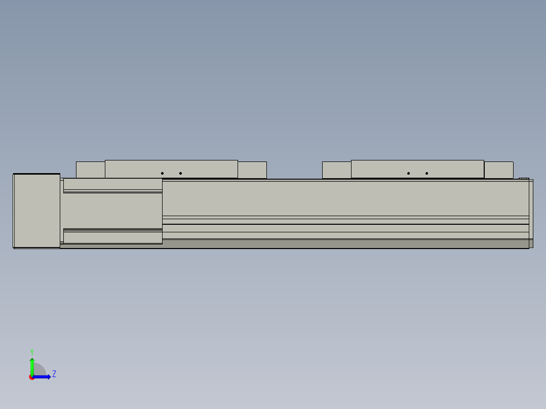 直线模组LHC17-S250-L设计图纸左视图