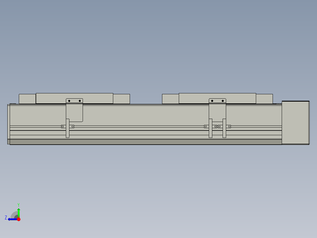 直线模组LHC17-S250-L设计图纸右视图