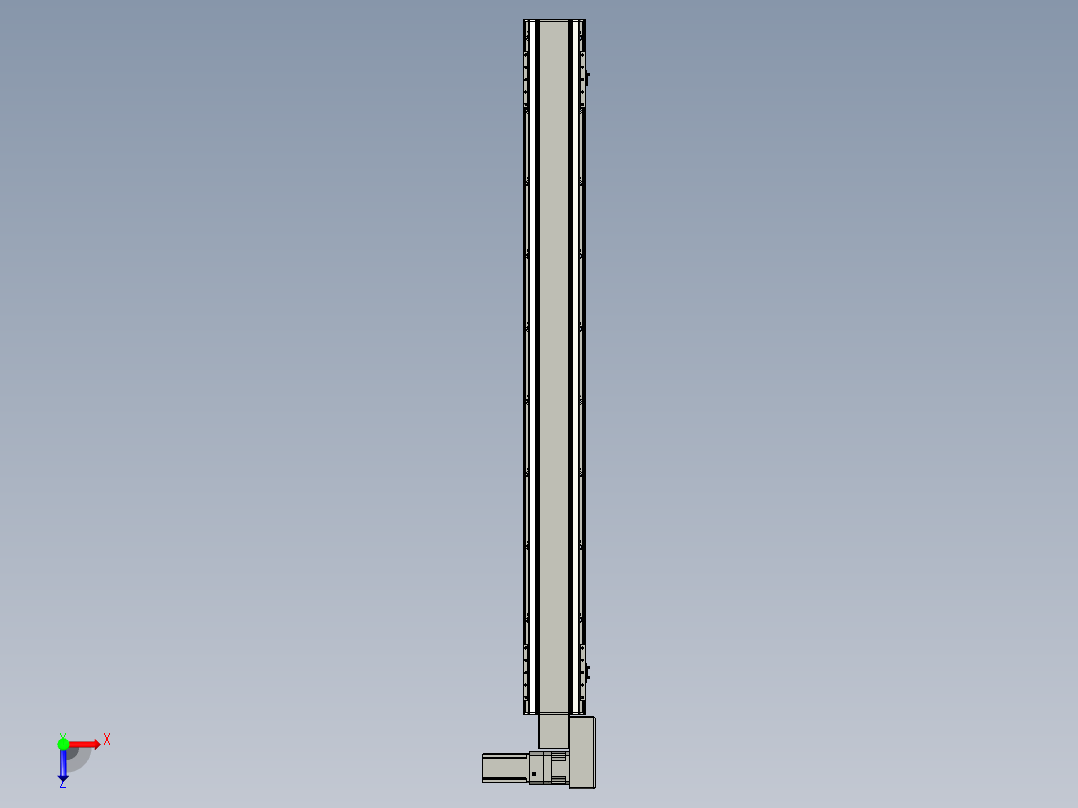 直线模组LHB17-L40-S1600-BR设计图纸俯视图