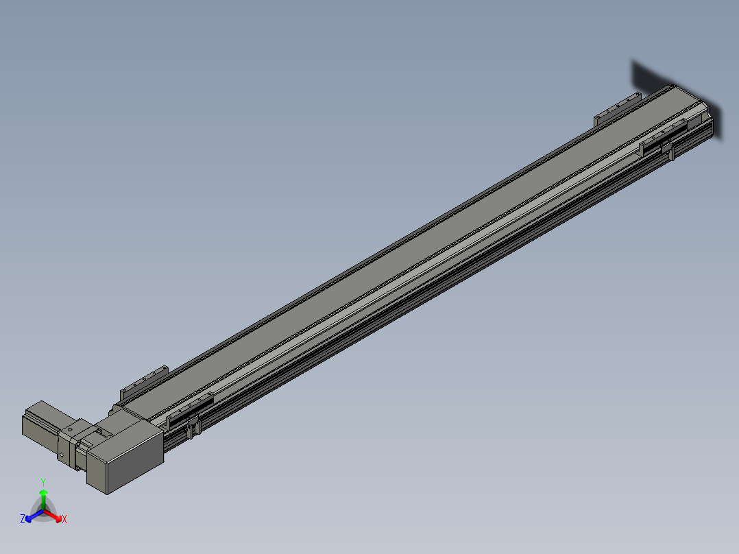 直线模组LHB17-L40-S1600-BR设计图纸正等轴测图