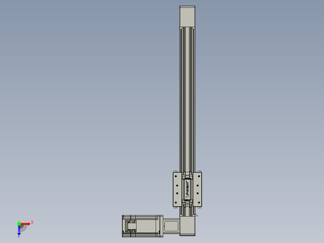 威洛博直线电机模组EB4-L80-S350-R-57-MS3俯视图