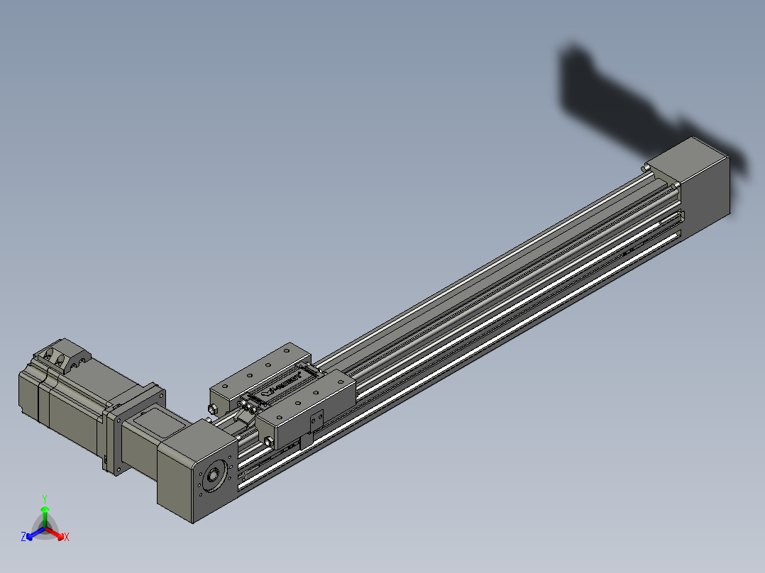 威洛博直线电机模组EB4-L80-S350-R-57-MS3正等轴测图