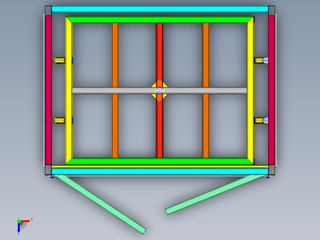 电梯升降机结构2俯视图