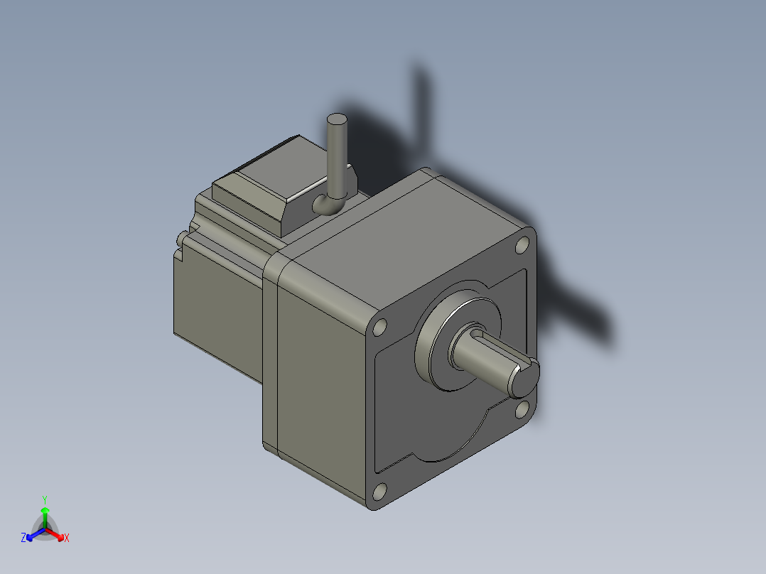 MB8G5BV+MBMU5AZAB(200V)电机正等轴测图