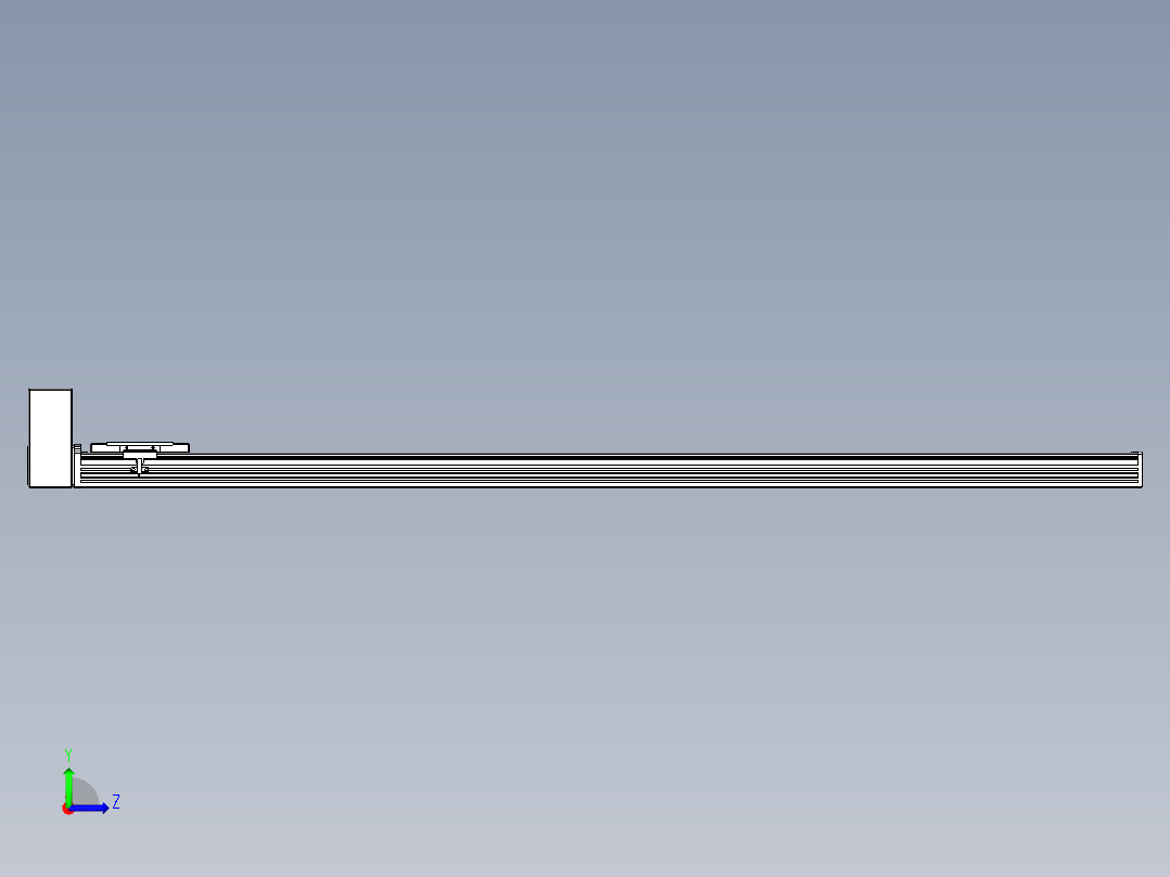 同步带全封闭直线模组TPA-HCB-110D-90-L1400-RU-Y-P40-N3左视图