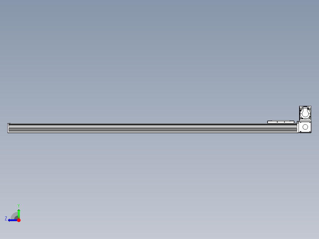 同步带全封闭直线模组TPA-HCB-110D-90-L1400-RU-Y-P40-N3右视图