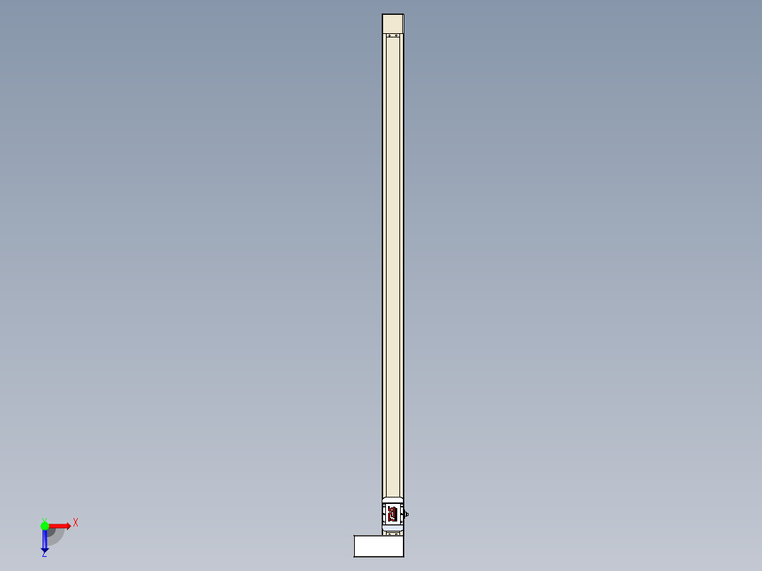同步带全封闭直线模组TPA-HCB-65S-90-L1350-ML-C-P10-N3俯视图