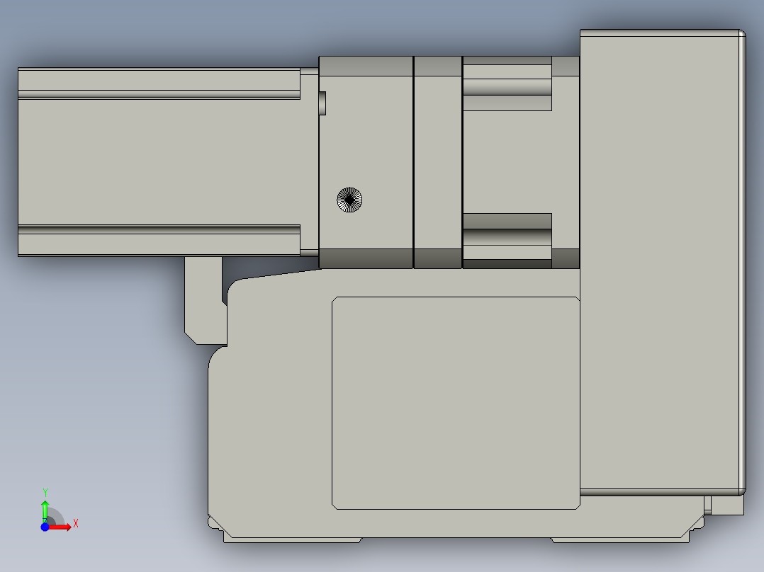 直线模组LHB21-L40-S1450-RU设计图纸前视图