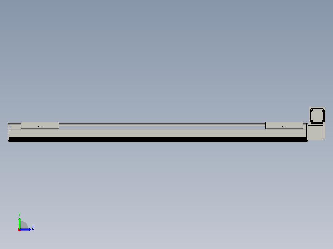 直线模组LHB21-L40-S1450-RU设计图纸左视图