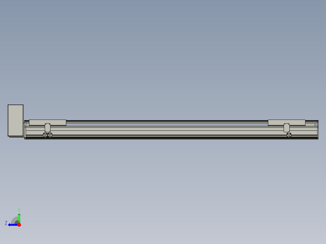 直线模组LHB21-L40-S1450-RU设计图纸右视图