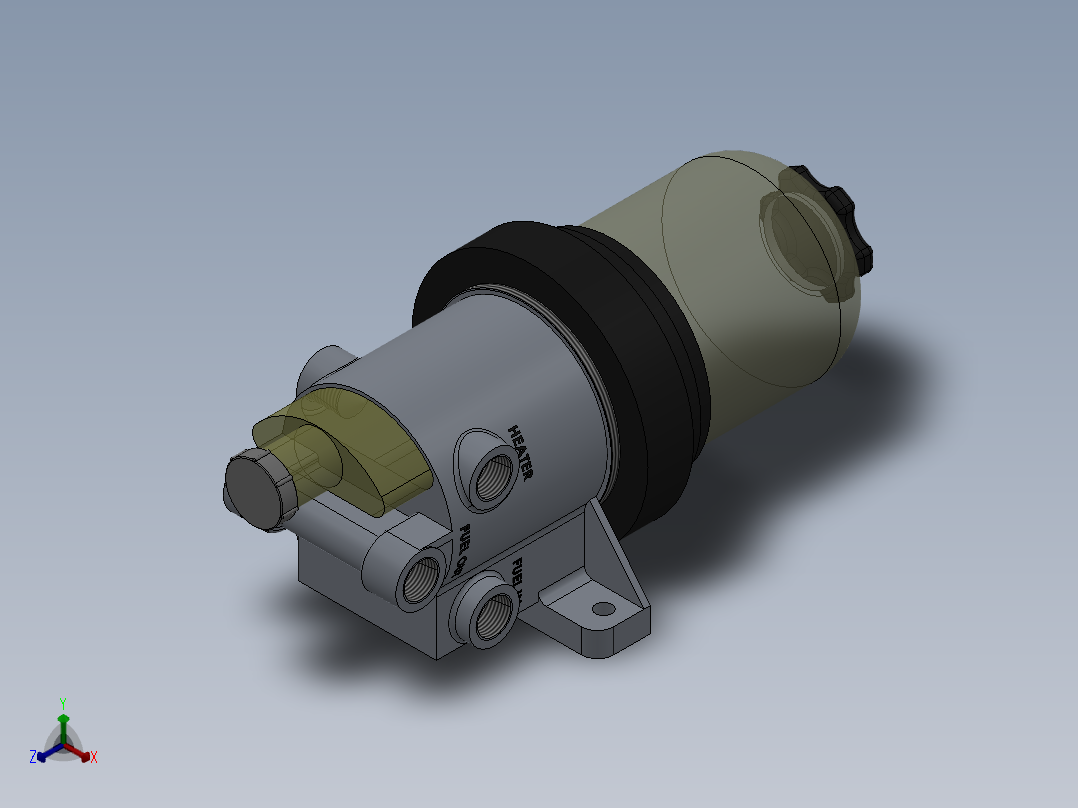 柴油过滤器正等轴测图
