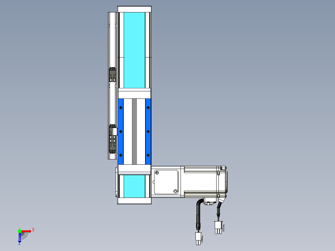 威洛博LB.GB同步带传动--欧规系列LB6A-L130-S100-BL俯视图