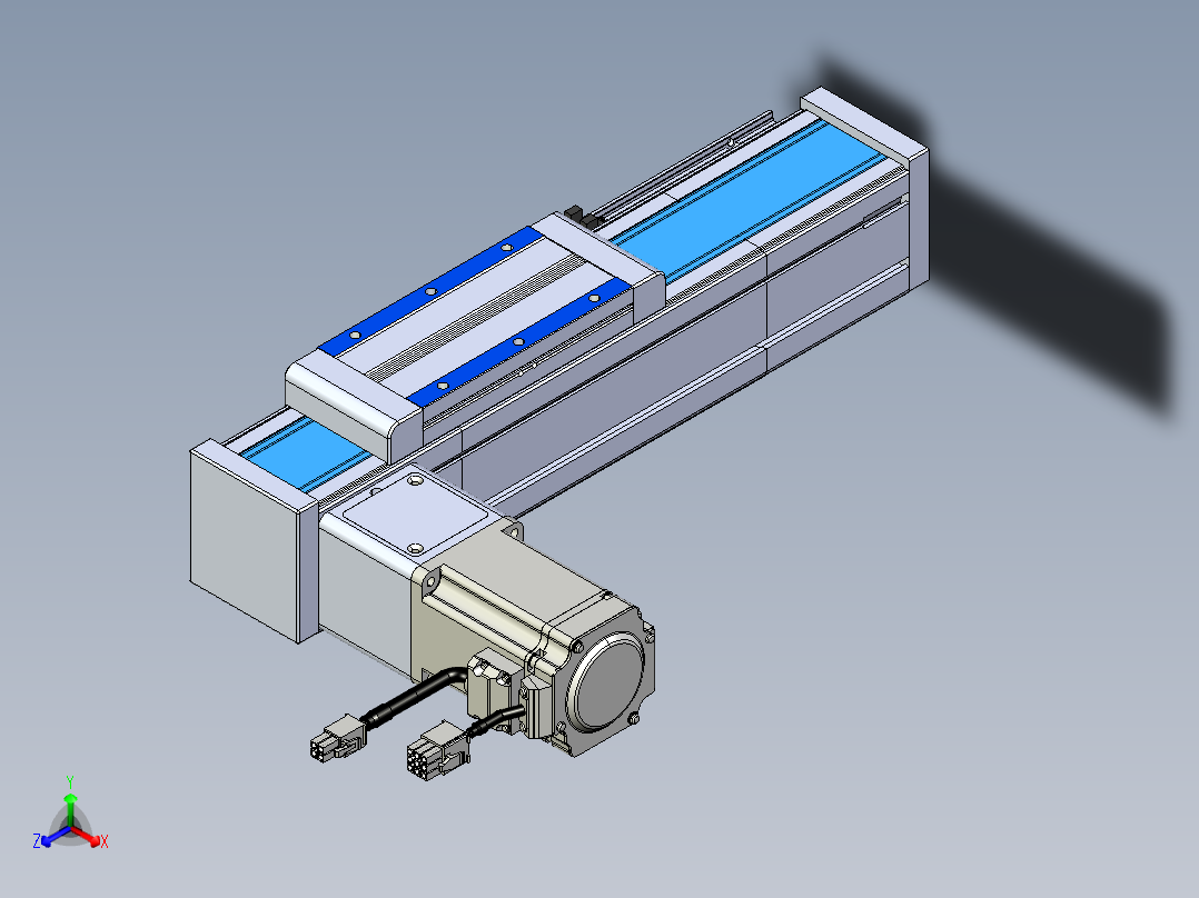 威洛博LB.GB同步带传动--欧规系列LB6A-L130-S100-BL正等轴测图