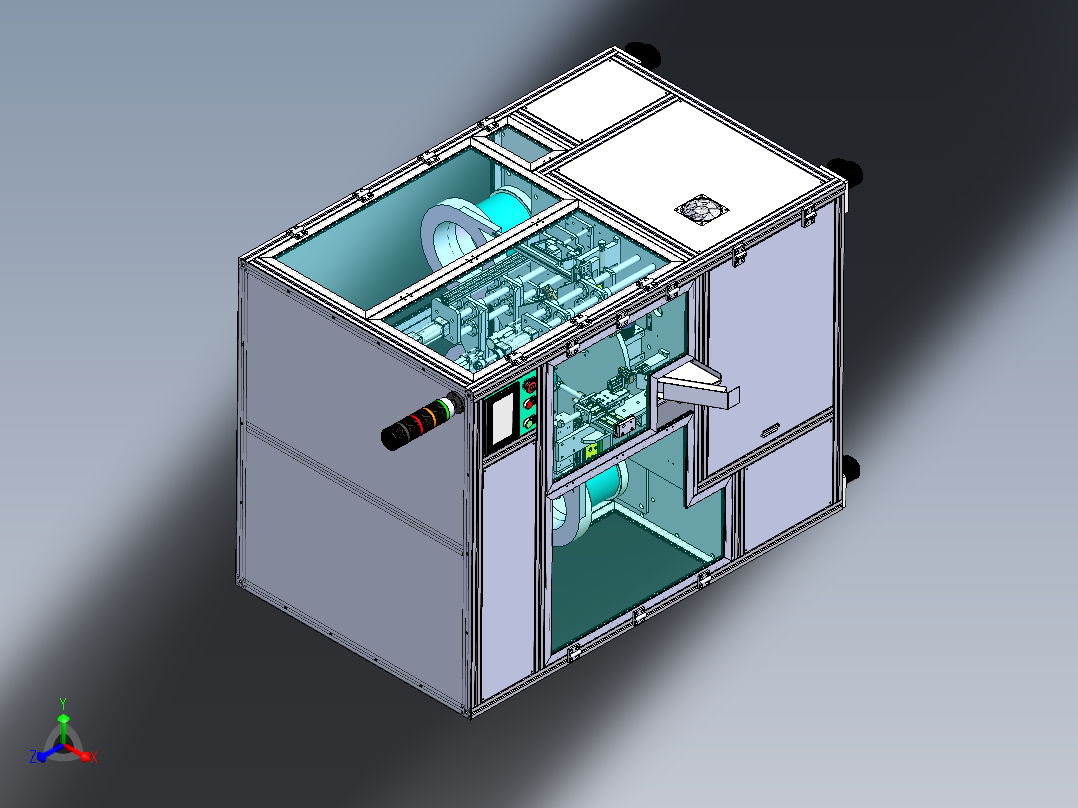 接线板装配锁螺丝机sw22可编辑正等轴测图