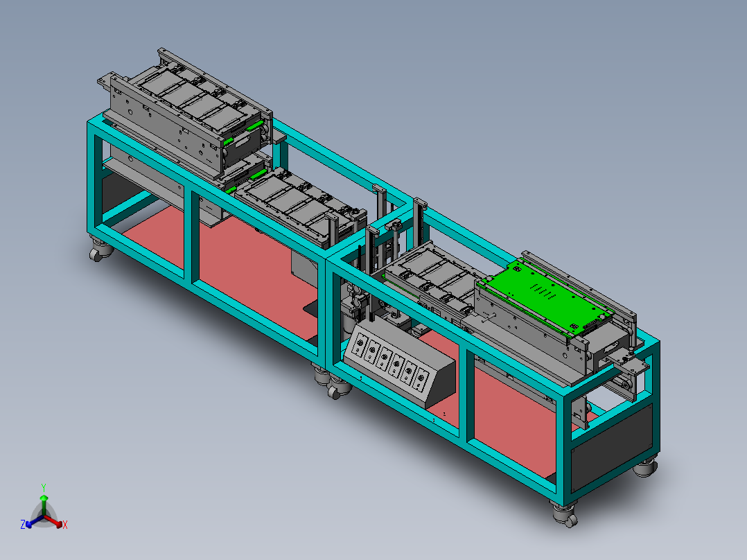 显示屏玻璃检测设备sw17正等轴测图