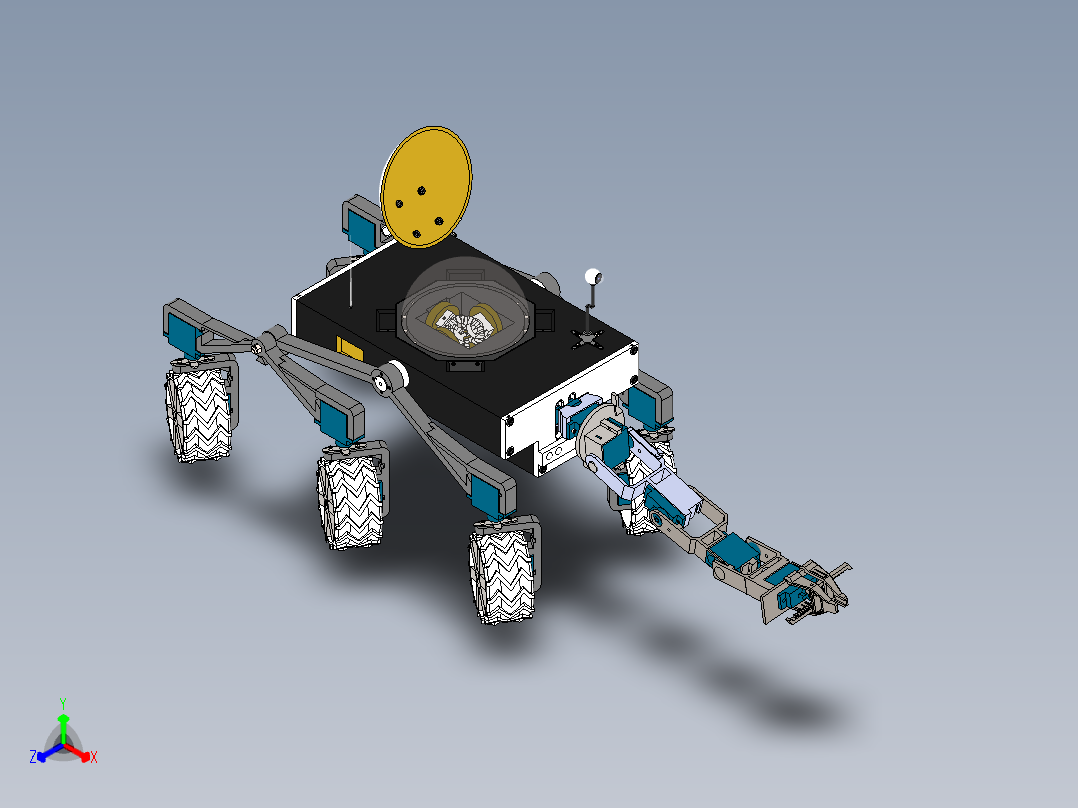 academic-city-mars-rover SW正等轴测图
