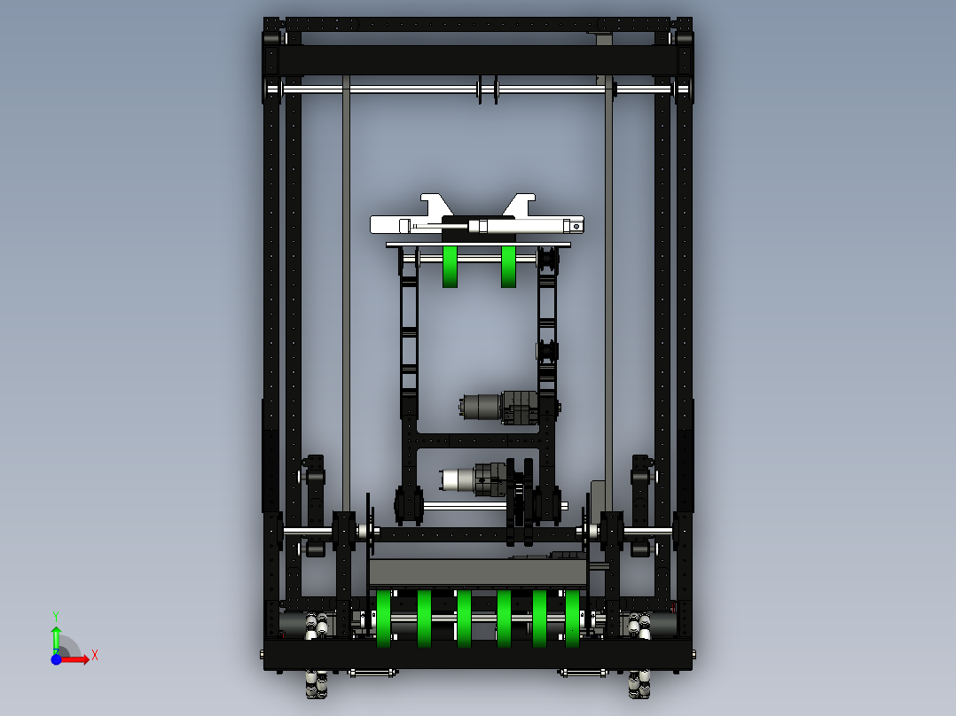 FRC 4635 slimer 2019机器人车3D图纸 STP格式前视图