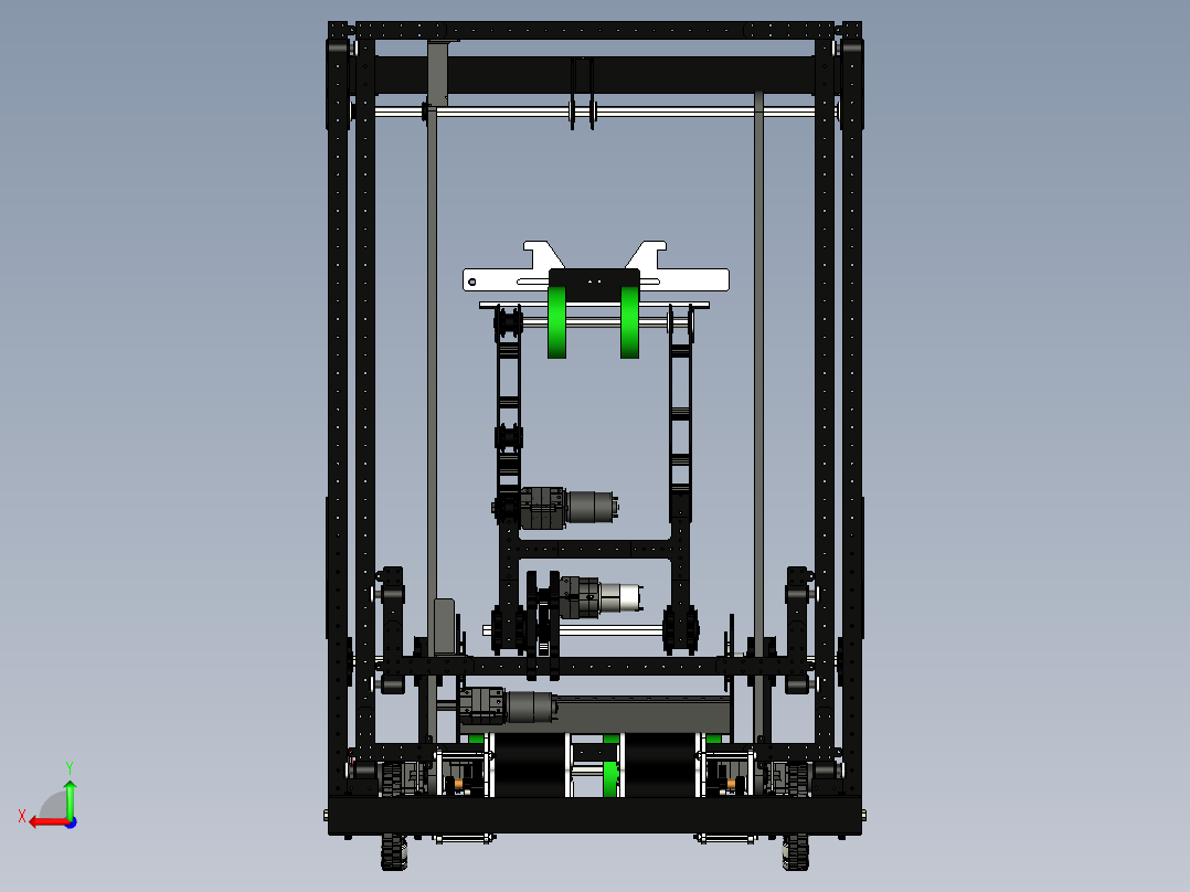 FRC 4635 slimer 2019机器人车3D图纸 STP格式后视图