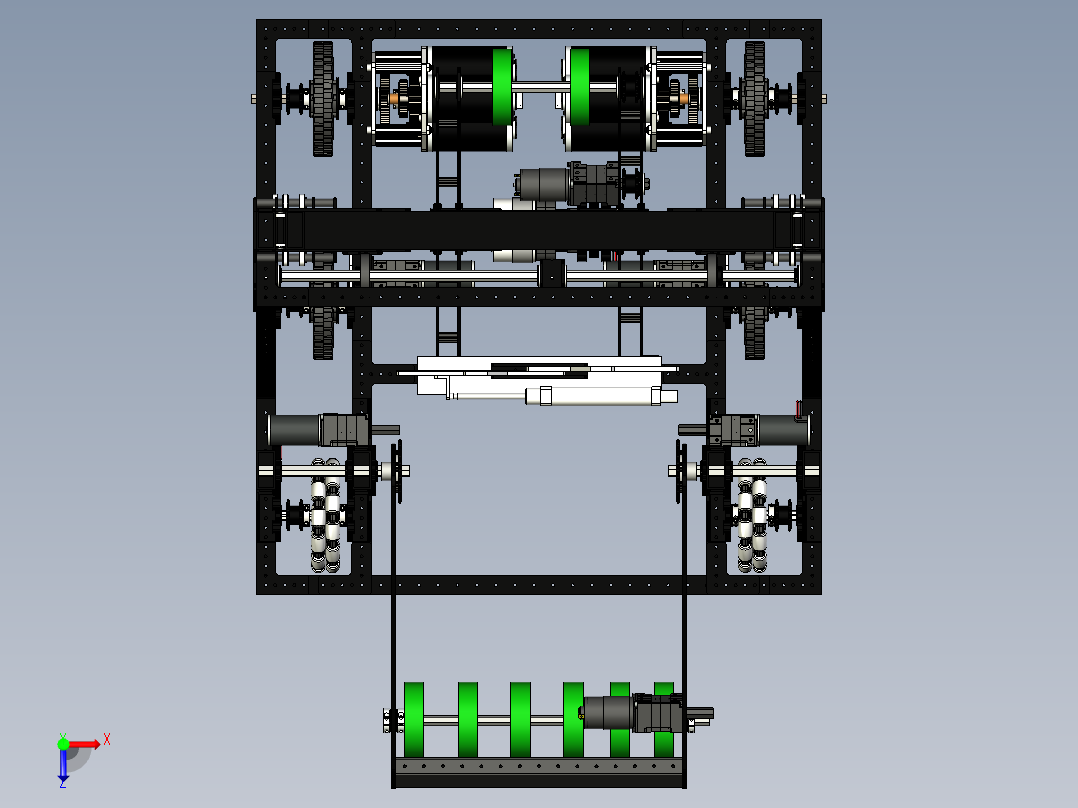FRC 4635 slimer 2019机器人车3D图纸 STP格式俯视图