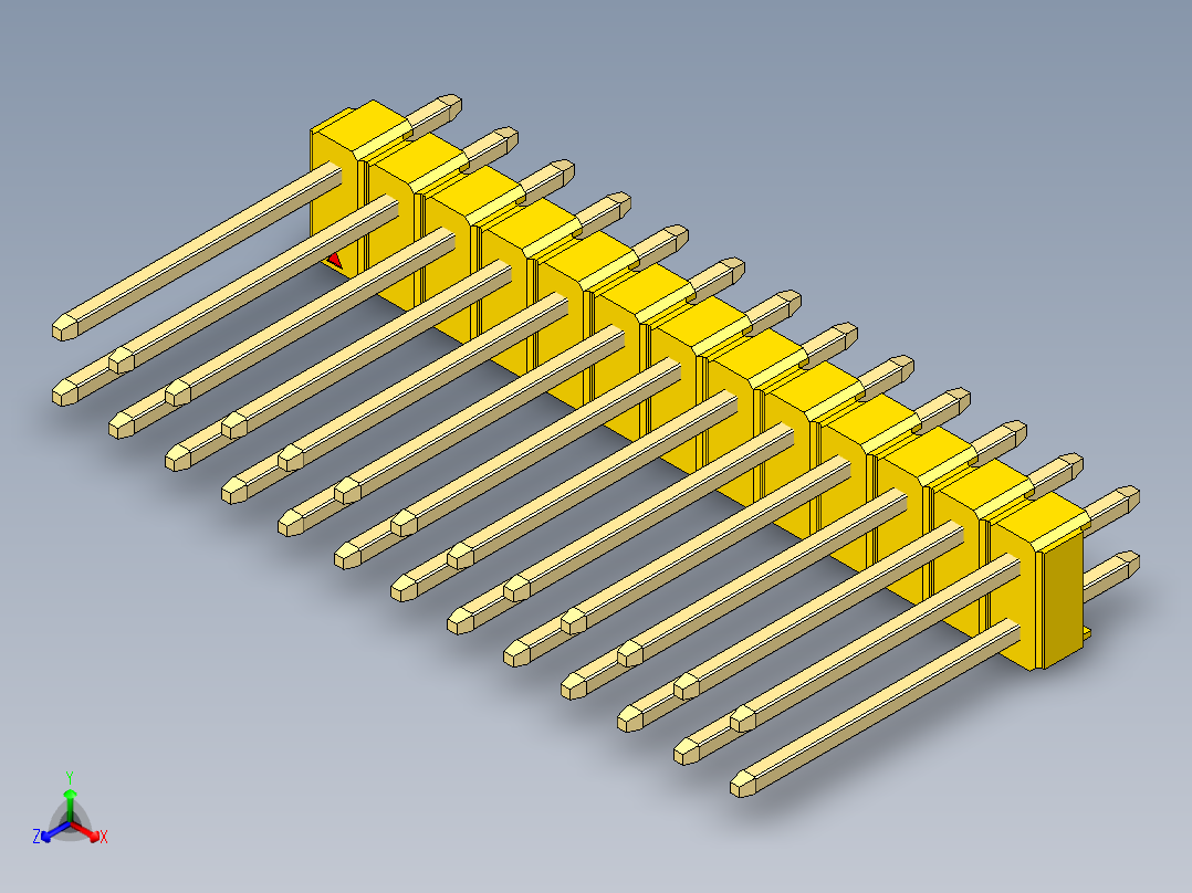 彩色公头100mil（2.54mm）系列-DS1021_yellow_2x13p_100mil_Type5_rev1.0