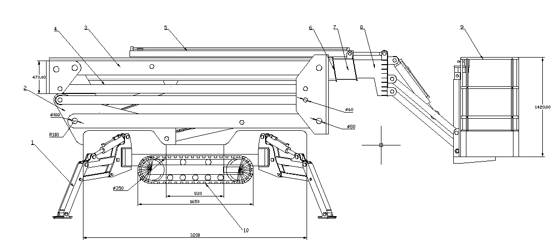 伸缩折叠臂高空作业车