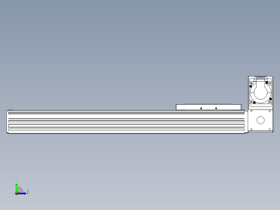 同步带全封闭直线模组TPA-HCB-120D-90-L400-RU-C-P40-N3左视图