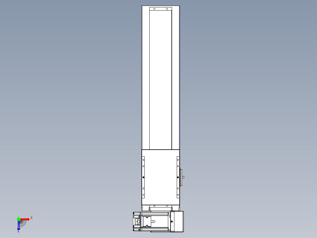 同步带全封闭直线模组TPA-HCB-120D-90-L400-RU-C-P40-N3俯视图