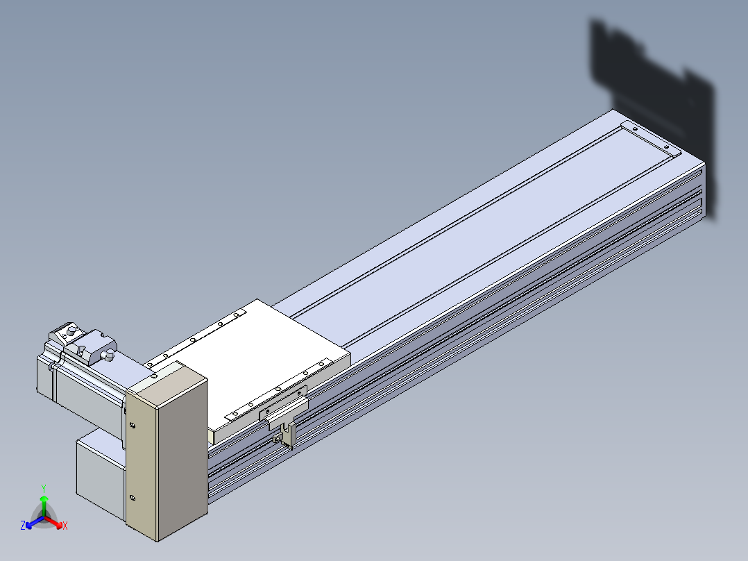 同步带全封闭直线模组TPA-HCB-120D-90-L400-RU-C-P40-N3正等轴测图