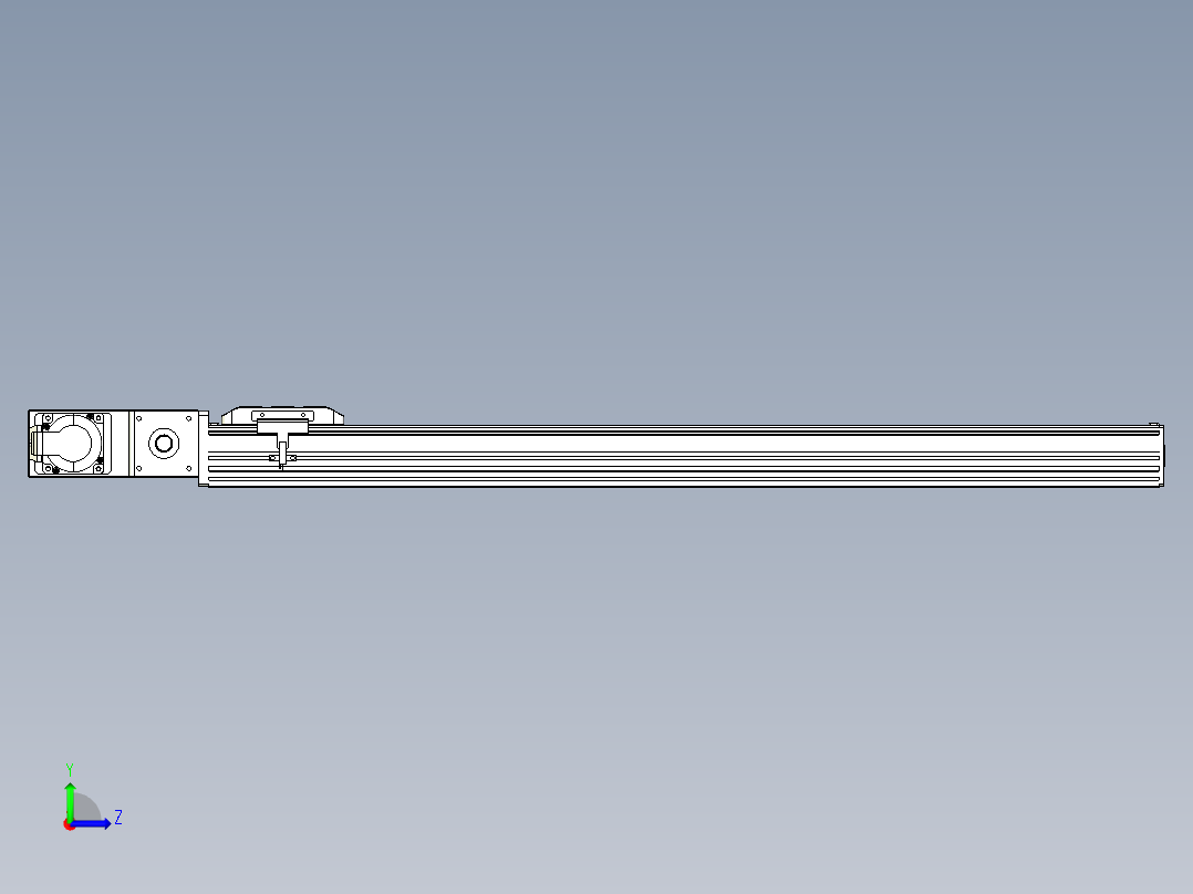 同步带全封闭直线模组TPA-HCB-85D-90-L750-ML-Y-P20-N3左视图