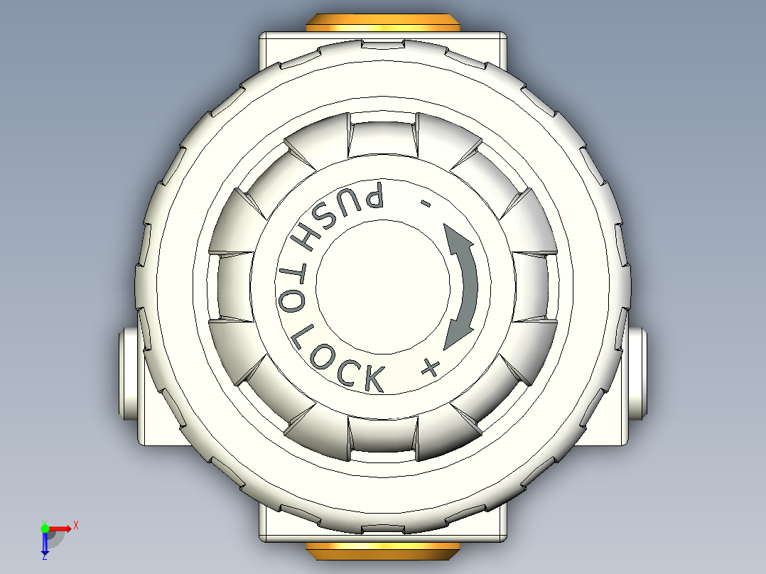 压力调节器减压阀俯视图