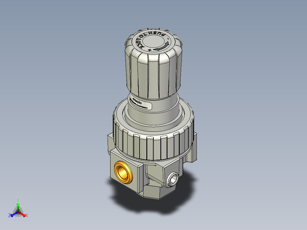 压力调节器减压阀正等轴测图