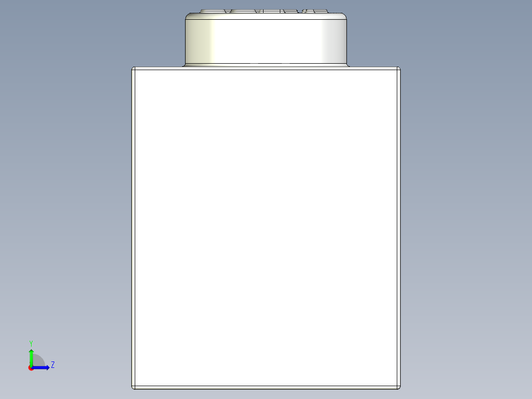 乐高套装 4421基本积木-300501 White Brick 1 x 1.STEP左视图