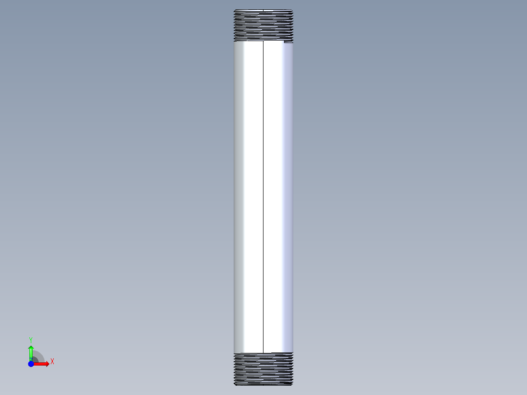 聚氯乙烯配件33-Sch80_Nipple_MPTxMPT_861-221_1.5in x 12in前视图