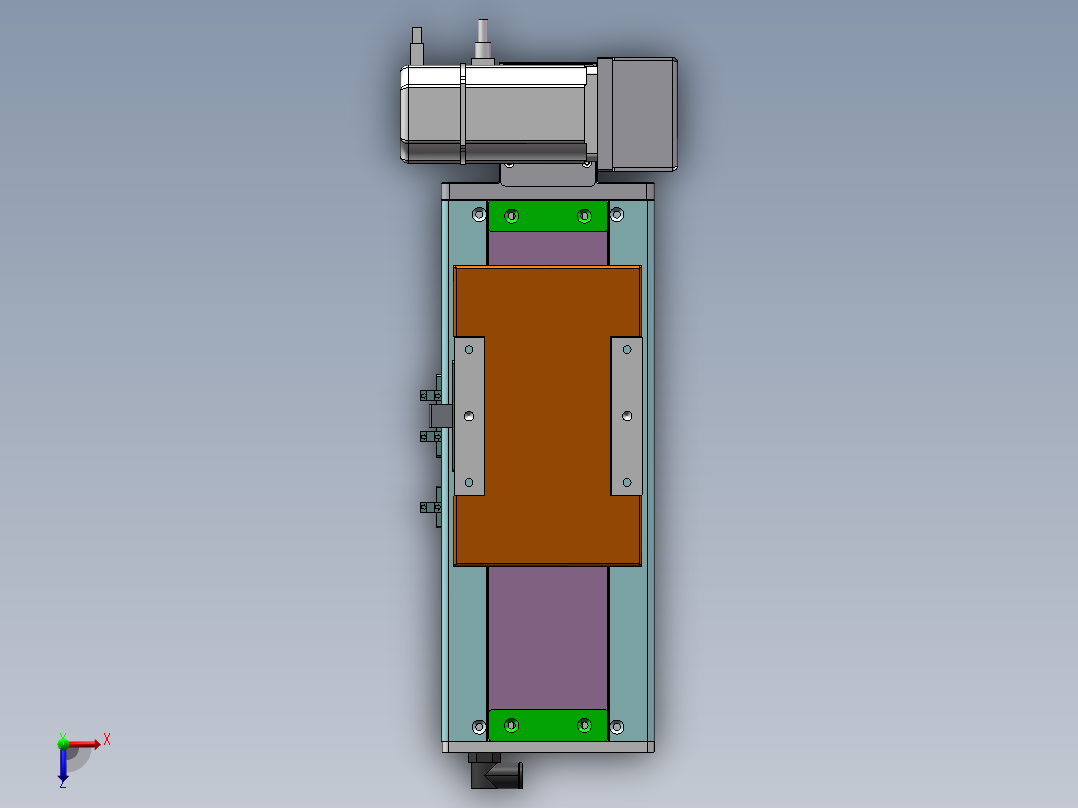 MCB同步带全封闭MCB14-LU-200W俯视图