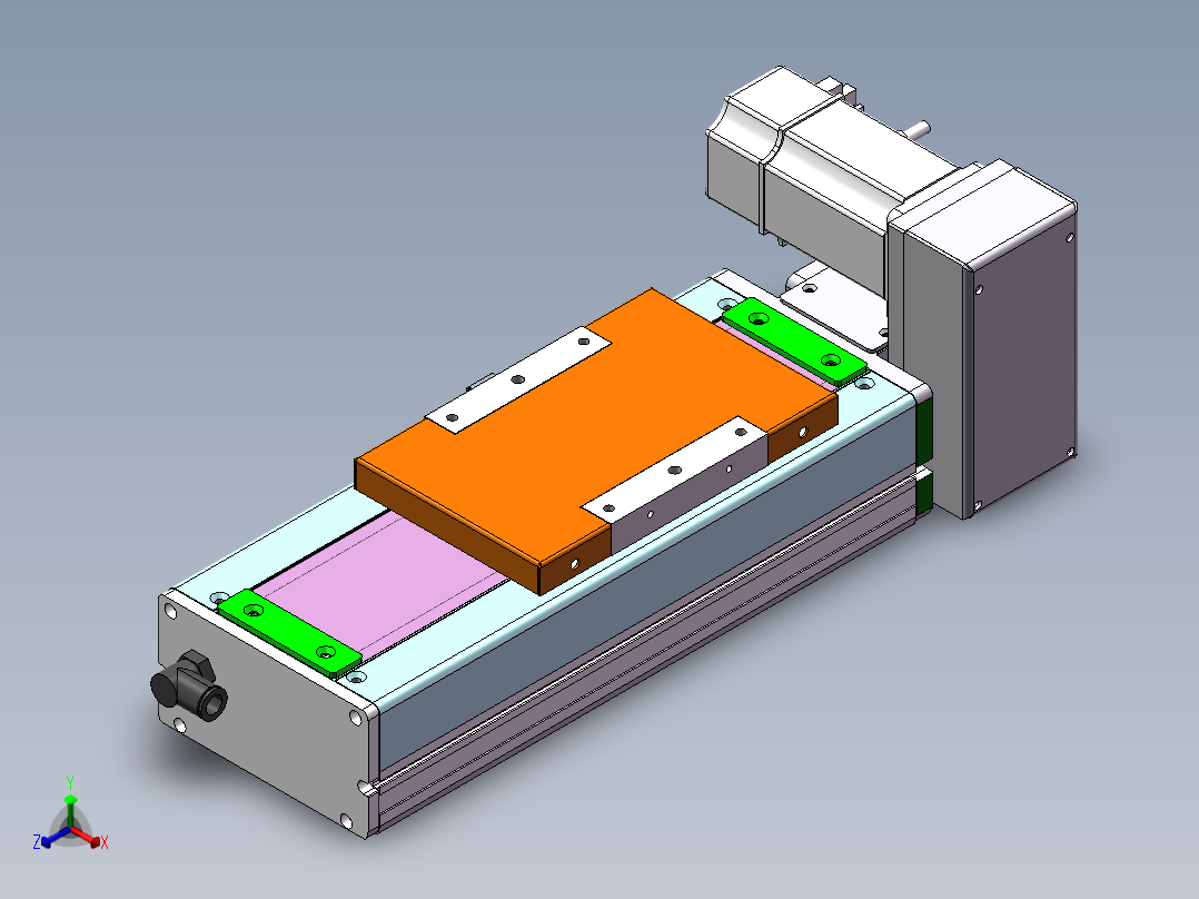 MCB同步带全封闭MCB14-LU-200W正等轴测图