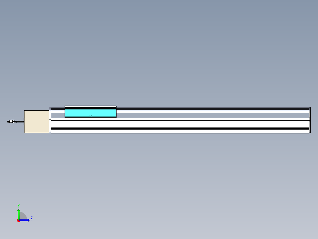 同步带滑台-半封闭B22-L100-C-S750-R-P75-D3-N5左视图