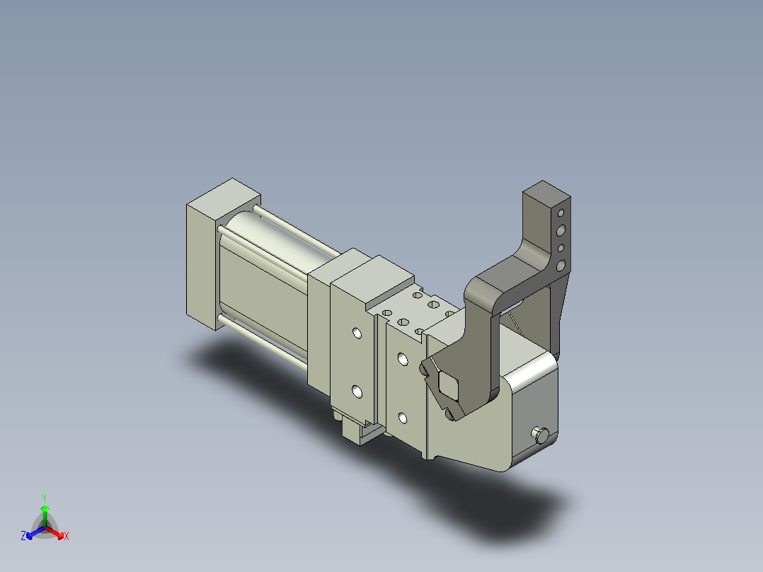 德克斯TUNKERS气缸数模V_50_1_A11_T12_135_GRAD_TUENKERS正等轴测图