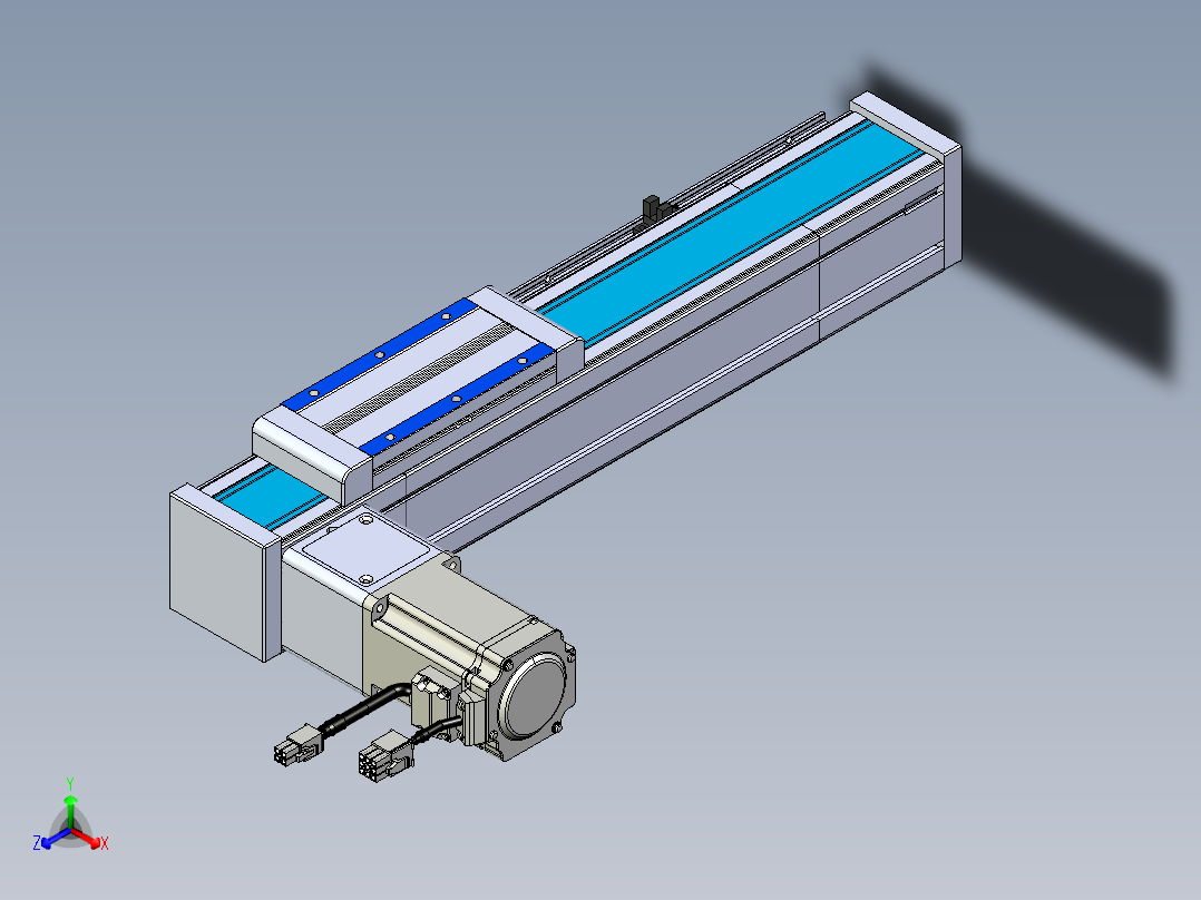 威洛博LB.GB同步带传动--欧规系列LB6A-L130-S200-BL正等轴测图