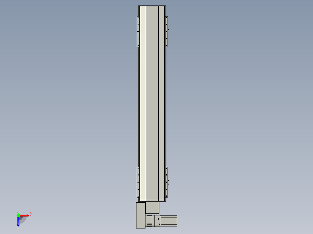 直线模组LHB21-L40-S1100-BL设计图纸俯视图